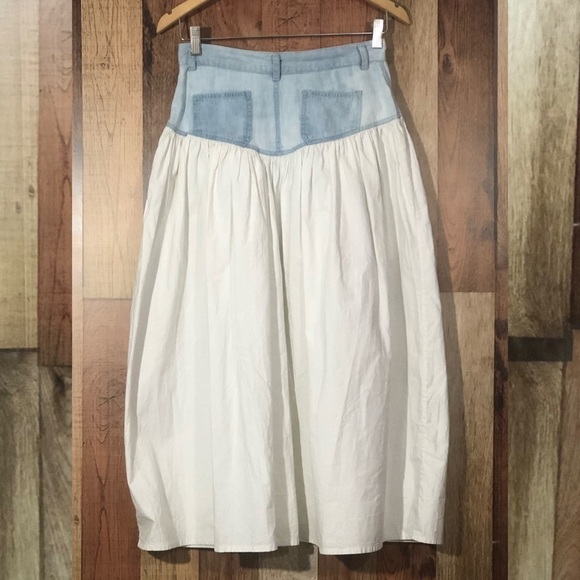 Vintage Y2K C2 Denim Prairie Skirt Sz 28 (Fits 4) - Picture 3 of 6